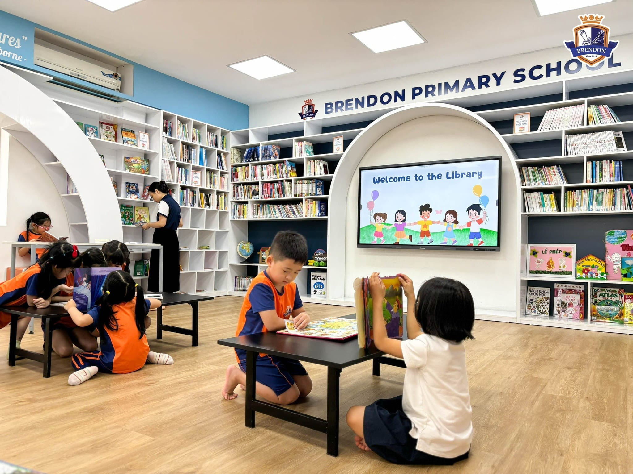 Góc đọc sách tại trường song ngữ Brendon