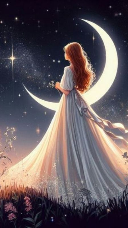 Góc nghiêng của cô nàng dưới ánh trăng khuyết