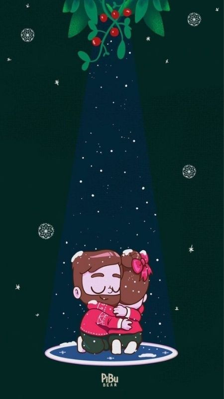Góc nhỏ đáng yêu của hai người yêu nhau trong đêm Giáng Sinh qua nét vẽ hoạt hình