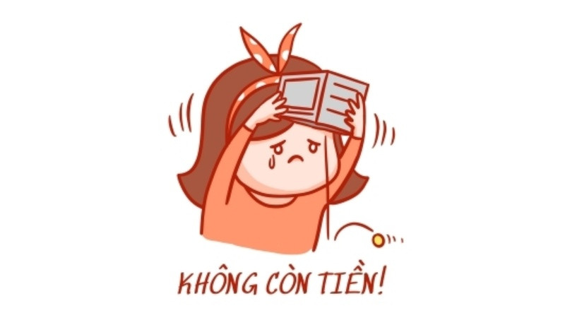 Gương mặt đau khổ khi nhận thông báo tài khoản không đủ tiền