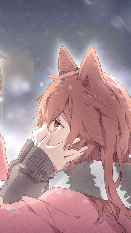 Hai nhân vật anime cùng nhau hành động