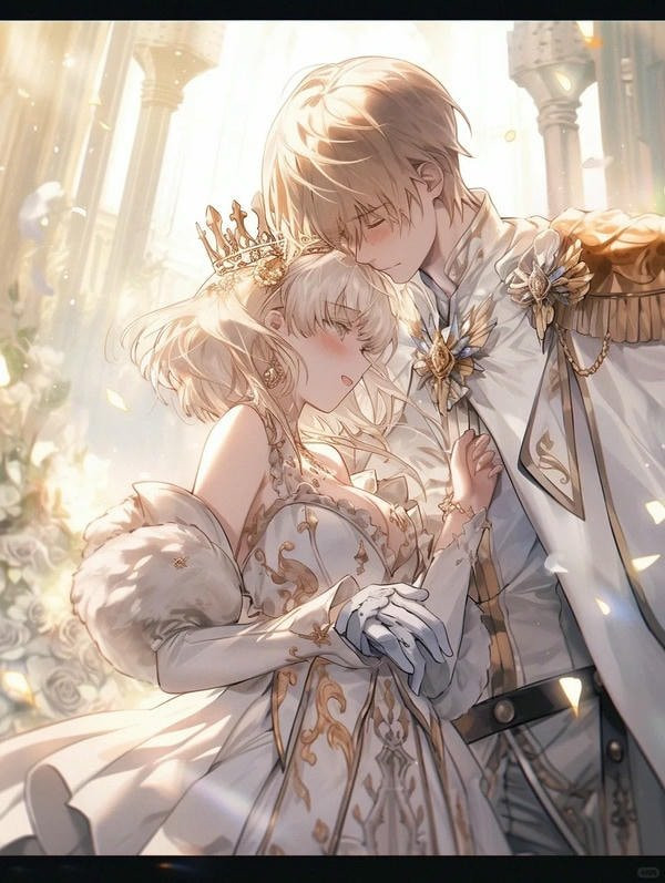 Hai nhân vật anime đang khiêu vũ cùng nhau