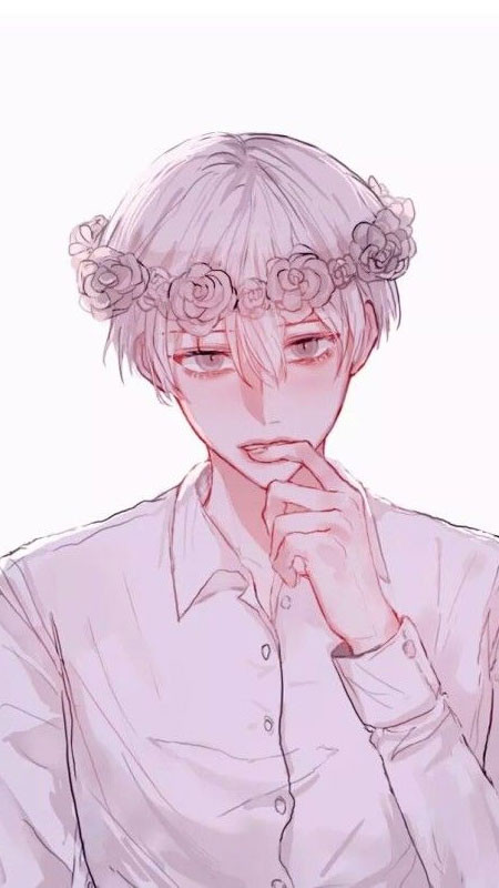 Hai nhân vật anime nhìn nhau đầy tình cảm