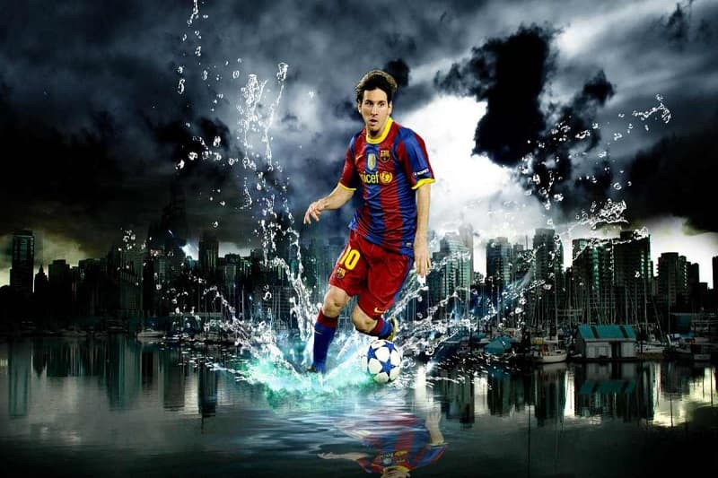 Hình ảnh 4K Messi đang thực hiện động tác kỹ thuật