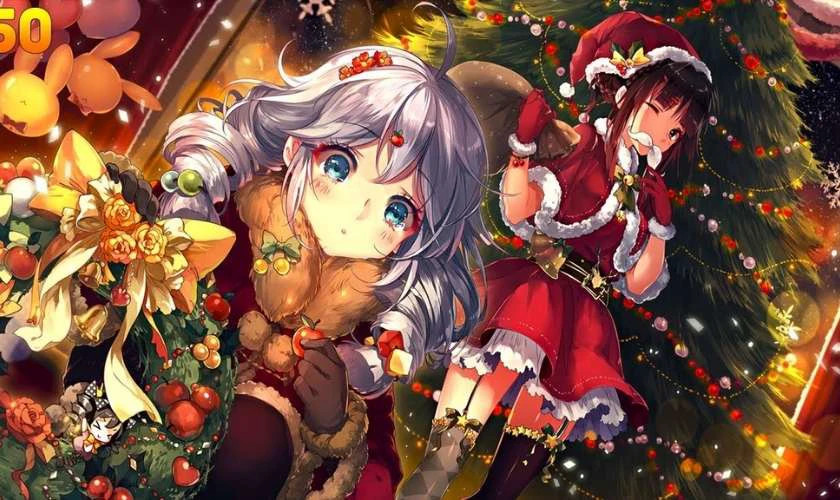 Hình ảnh anime chibi nữ dễ thương nhất mùa Giáng sinh