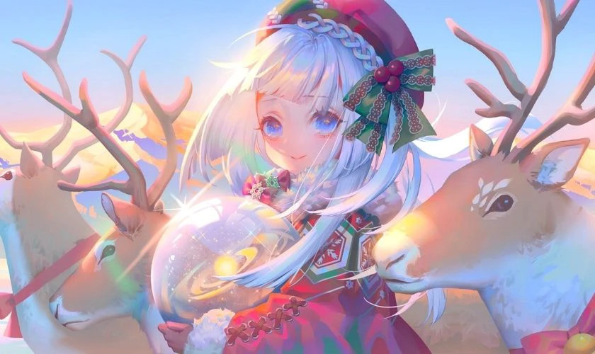 Hình ảnh anime chibi nữ người tuyết đáng yêu