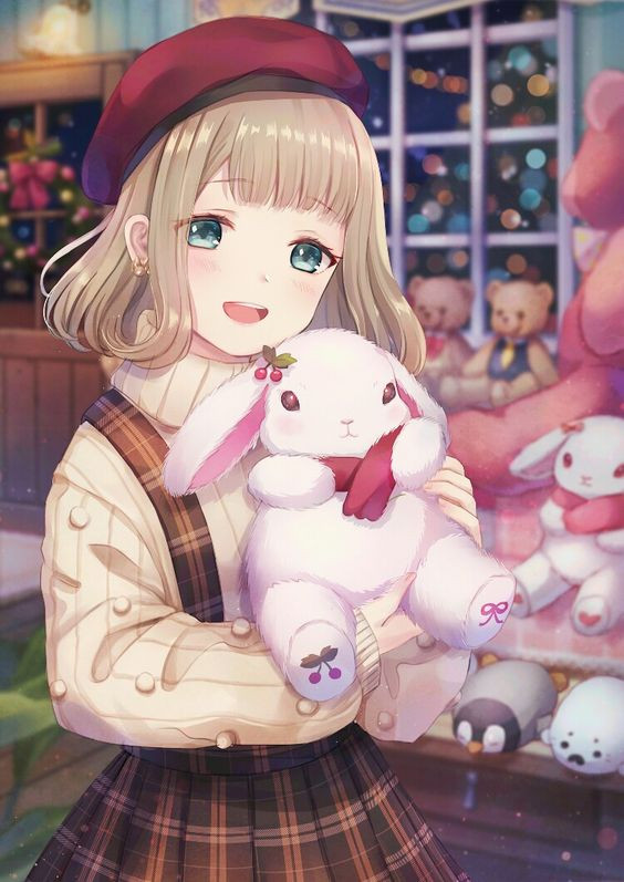 Hình ảnh anime đáng yêu cùng bạn đồng hành nhỏ