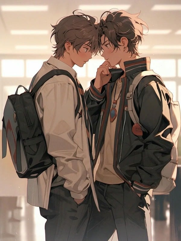 Hình ảnh anime học sinh nam ngồi trên sân thượng trường