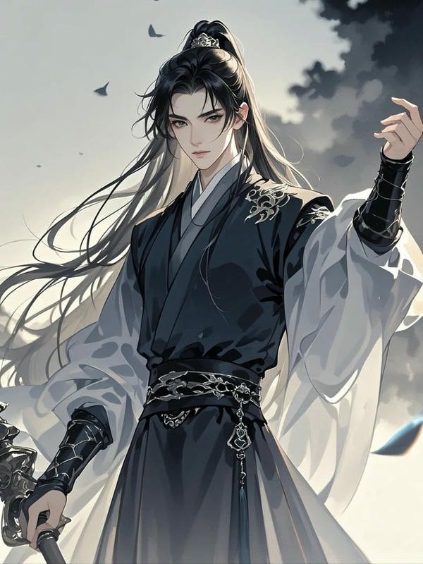 Hình ảnh anime nam cổ trang cận cảnh khuôn mặt