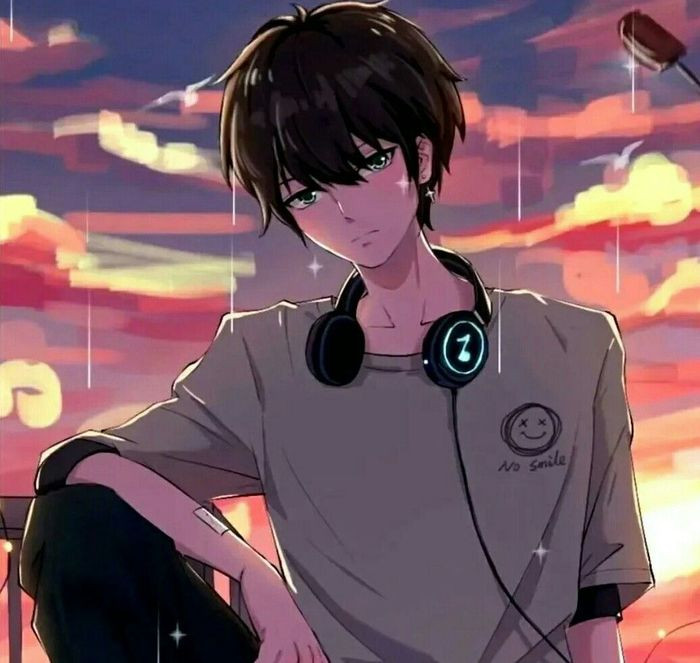 Hình ảnh anime nam thể hiện nỗi buồn sâu lắng