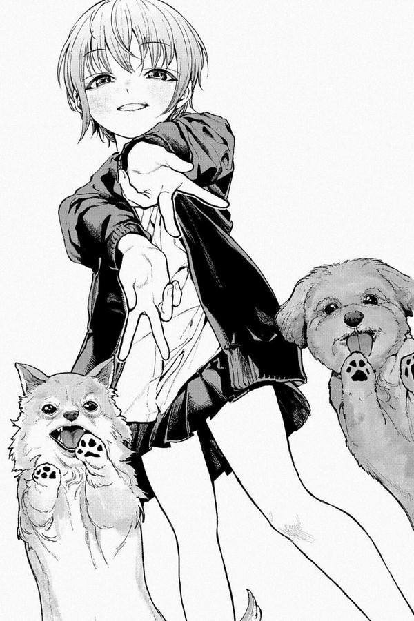 Hình ảnh anime nữ B&amp;W với biểu cảm trầm lắng