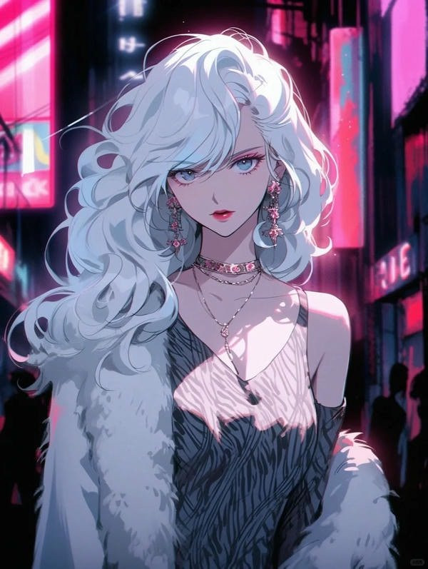 Hình ảnh anime nữ chiến binh mạnh mẽ với trang phục năng động