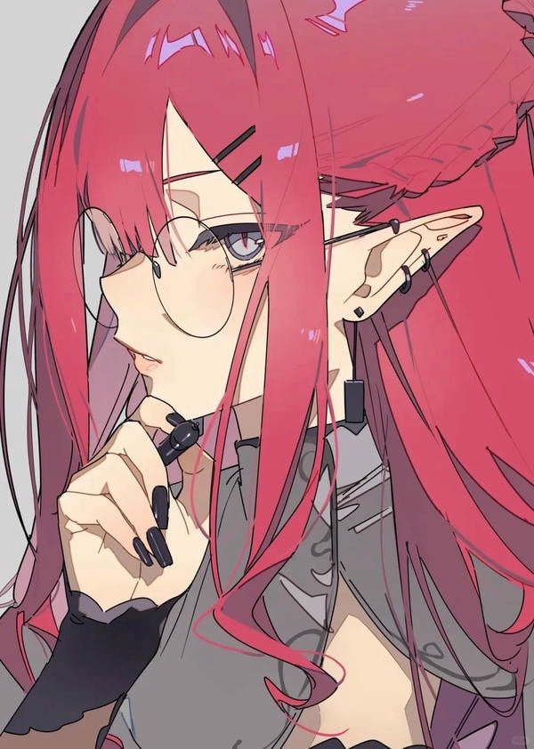 Hình ảnh anime nữ ngầu với ánh mắt lạnh lùng đầy khí chất