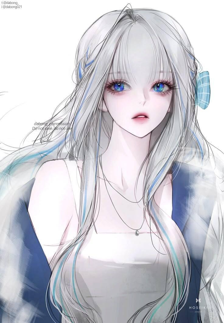 Hình ảnh anime nữ tóc dài dịu dàng bên cửa sổ