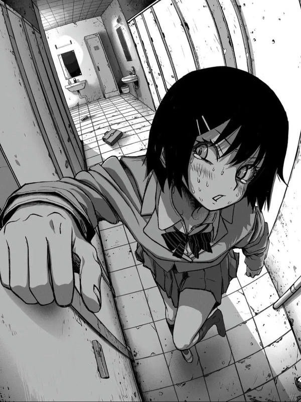 Hình ảnh anime nữ trắng đen trong trang phục truyền thống