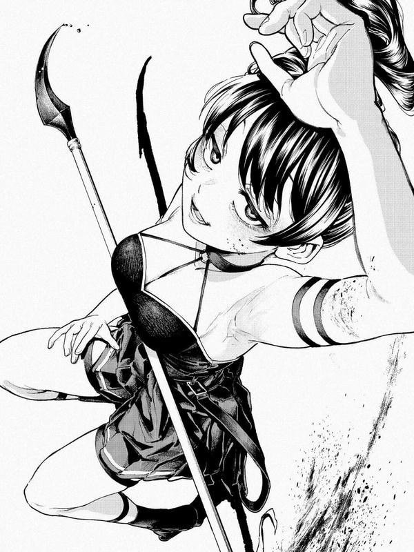 Hình ảnh anime nữ trắng đen với biểu cảm suy tư