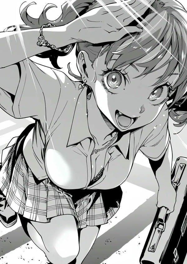 Hình ảnh anime nữ trắng đen với mái tóc tết