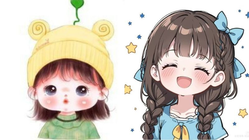 Hình ảnh avatar cô gái đội mũ len với hai má hồng đáng yêu, hình ảnh avatar đẹp cho con gái ngầu