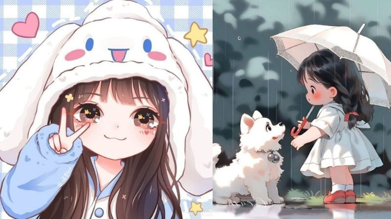 Hình ảnh avatar cô gái đội mũ tai thỏ siêu dễ thương, hình ảnh avatar đẹp cho con gái