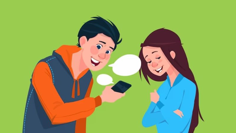 hình ảnh bàn tay đang trả lời tin nhắn trên điện thoại rất nhanh - hành vi của simp