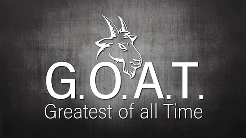 Hình ảnh biểu tượng cho danh hiệu &quot;GOAT&quot; (Greatest of All Time) - Người xuất sắc nhất mọi thời đại