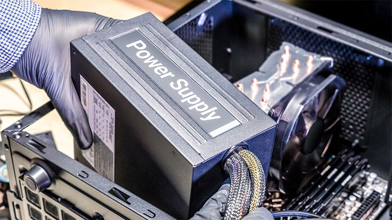 Hình ảnh bộ nguồn máy tính (PSU), linh kiện chuyển đổi điện năng cho PC hoạt động ổn định