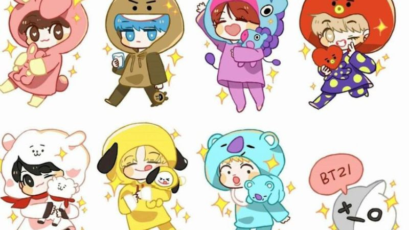 Hình ảnh BTS anime đẹp mắt