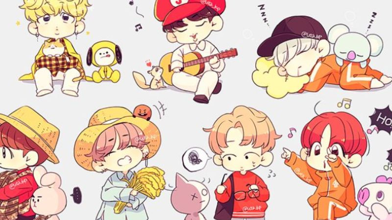 Hình ảnh BTS Chibi độc đáo