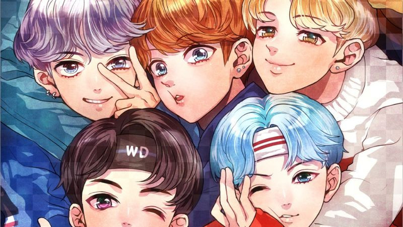 Hình ảnh BTS Chibi với biểu cảm đáng yêu