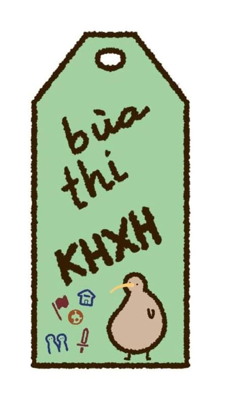 Hình ảnh bùa may mắn với dòng chữ &quot;Thi Tốt&quot; và ngôi sao lấp lánh