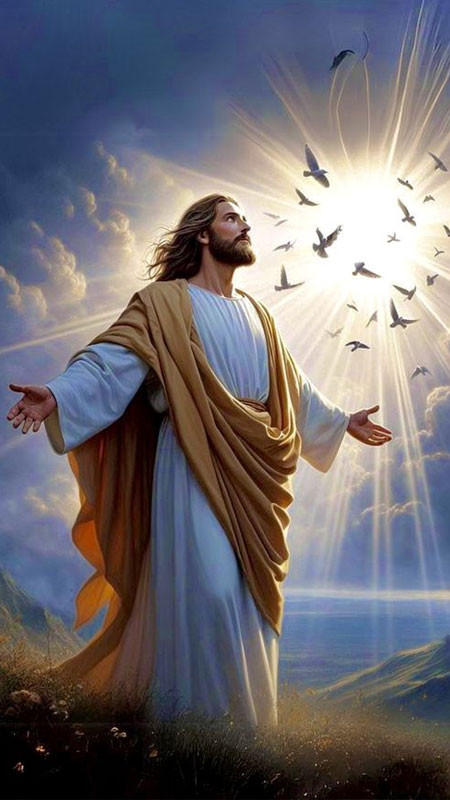 Hình ảnh bức tượng Chúa Giêsu dang tay nhìn ra thành phố