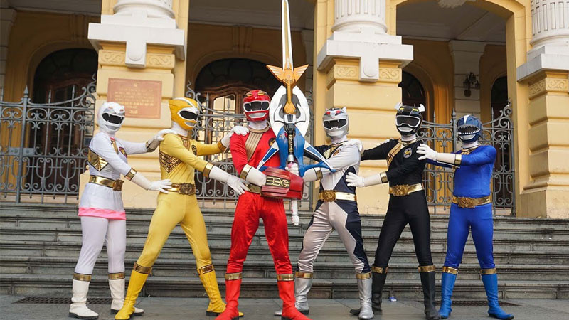 Hình ảnh cả đội siêu nhân Gao tập hợp