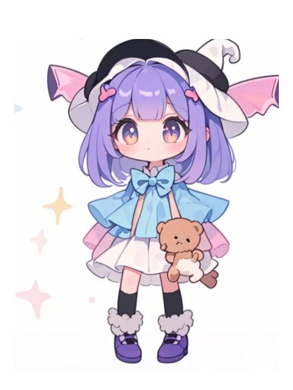 Tuyển tập hình ảnh chibi nữ cute đơn giản đáng yêu Hình ảnh chibi nữ đội mũ