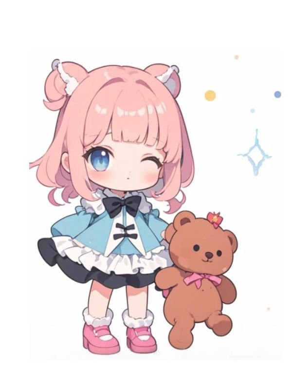 Tuyển tập hình ảnh chibi nữ cute đơn giản đáng yêu Hình ảnh chibi nữ đơn giản đang suy tư