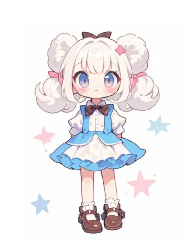 Tuyển tập hình ảnh chibi nữ cute đơn giản đáng yêu Hình ảnh chibi nữ mặc áo hoodie