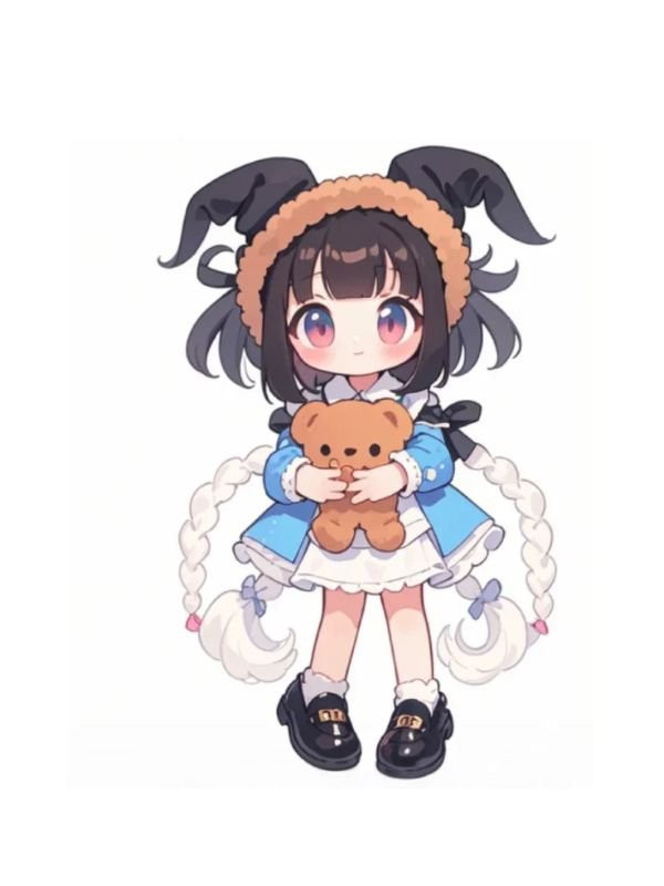 Tuyển tập hình ảnh chibi nữ cute đơn giản đáng yêu Hình ảnh chibi nữ mặc váy dài