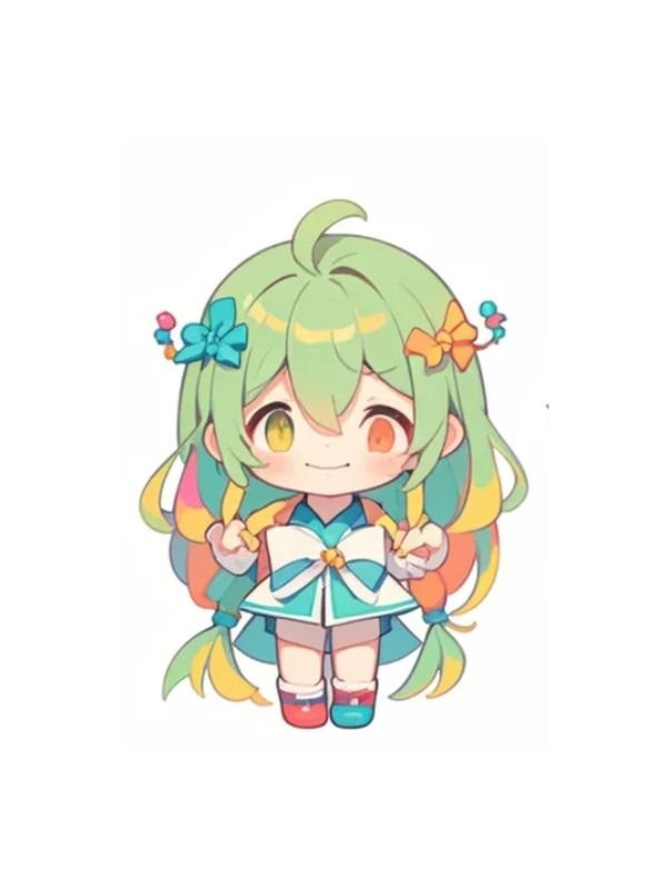 Tuyển tập hình ảnh chibi nữ cute đơn giản đáng yêu Hình ảnh chibi nữ ngồi suy tư