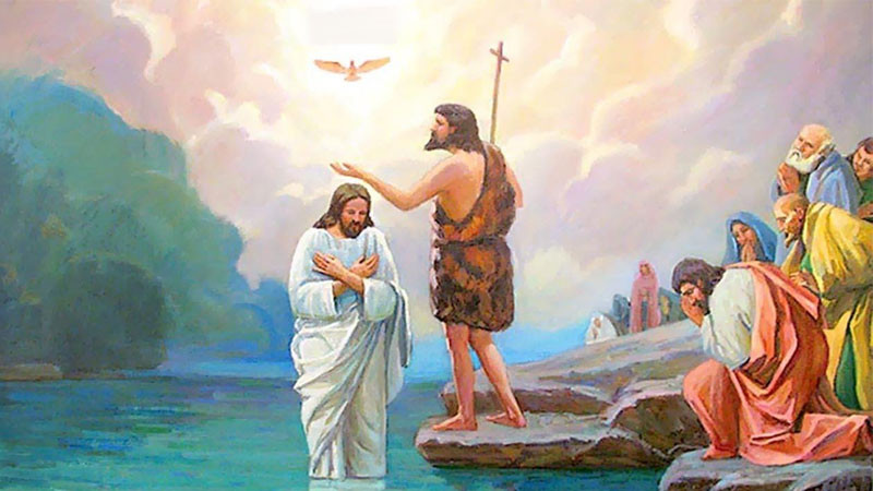 Hình ảnh Chúa Giêsu chịu phép rửa tại sông Giordan