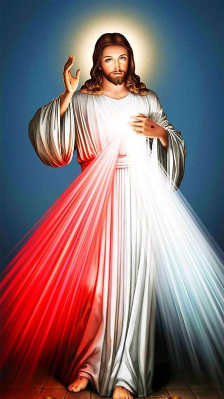 Hình ảnh Chúa Giêsu với ánh sáng tỏa ra từ phía sau