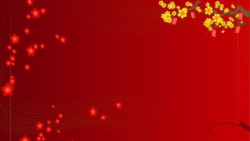 Tuyển Chọn Hình Ảnh Chúc Mừng Năm Mới Ý Nghĩa Hình ảnh chúc mừng năm mới với cành đào trên nền đỏ
