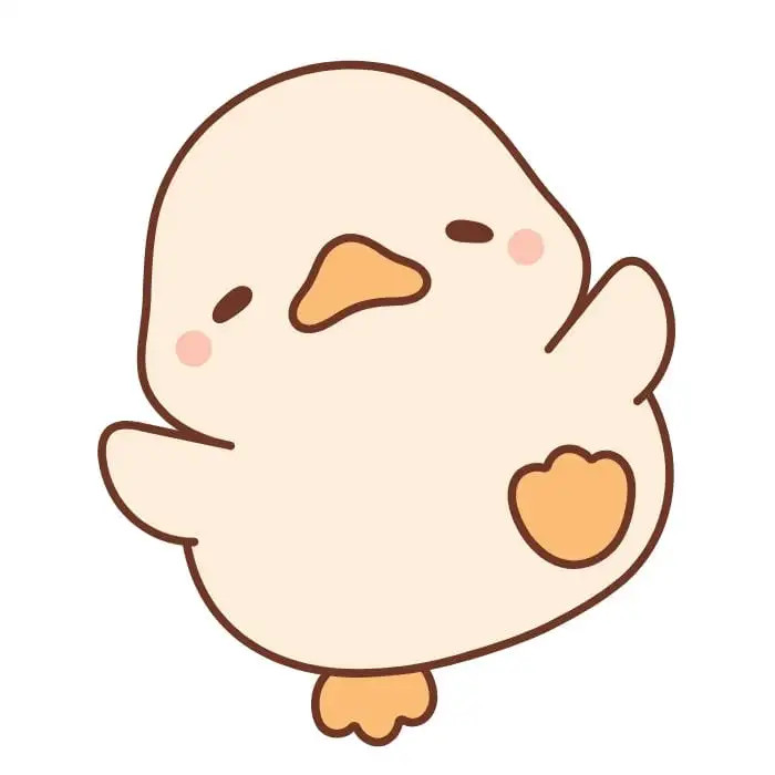 Hình ảnh con vịt chibi lạch bạch