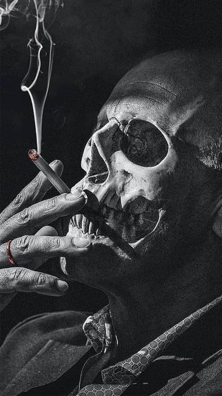 Hình ảnh đầu lâu kinh dị với họa tiết phức tạp