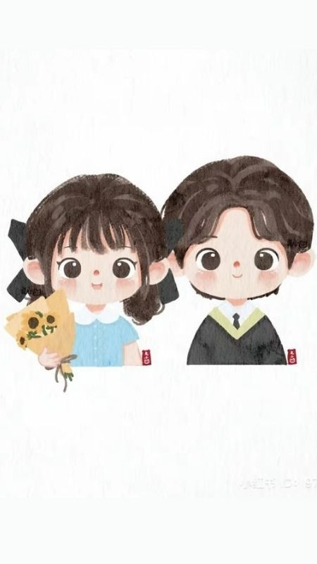 Hình ảnh dễ thương của chàng và nàng