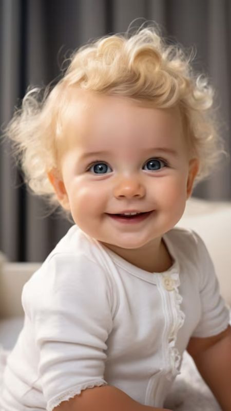 Hình ảnh em bé dễ thương đang cười mỉm