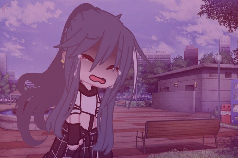 Hình ảnh Gacha Life buồn trong bóng tối