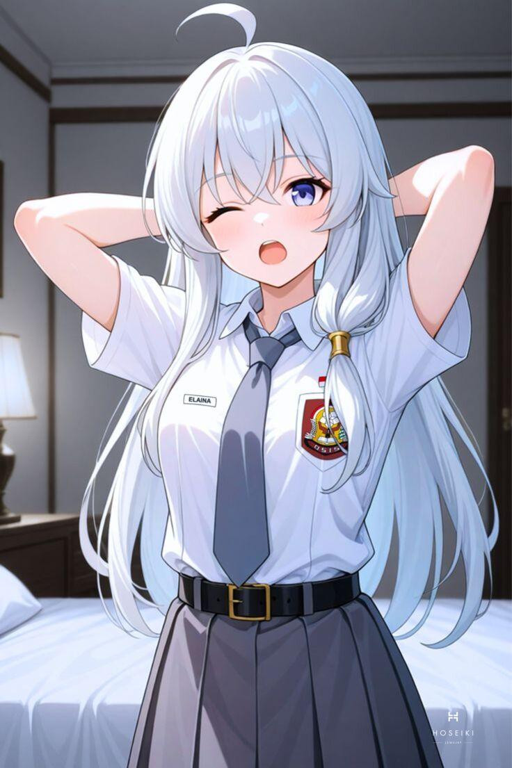 Hình ảnh **gái anime** cá tính với phong thái nổi loạn