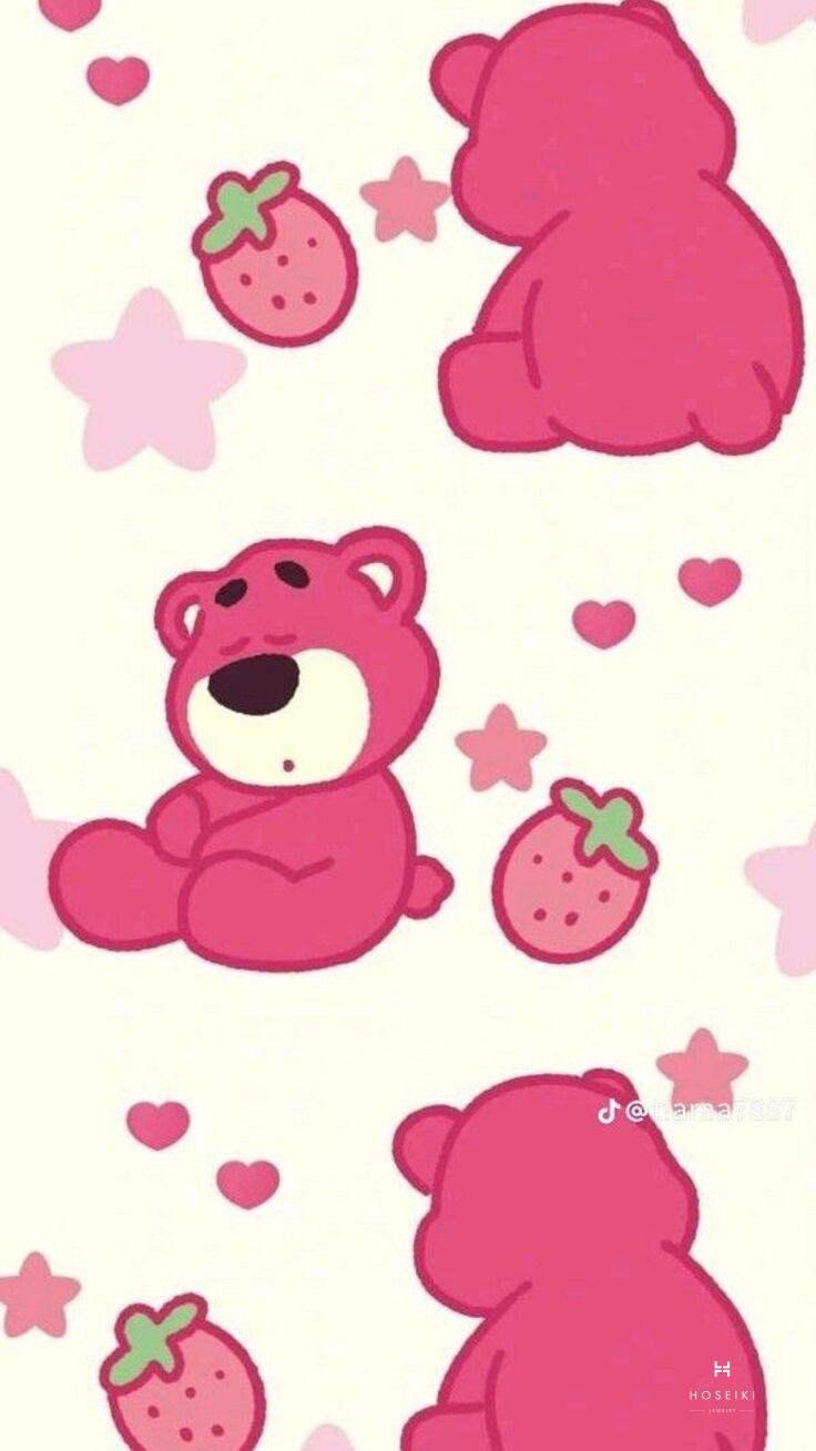 Hình ảnh gấu dâu ngọt ngào