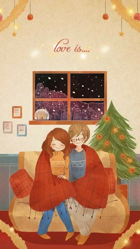 Hình ảnh Giáng sinh cute cặp đôi yêu nhau trong mùa Noel