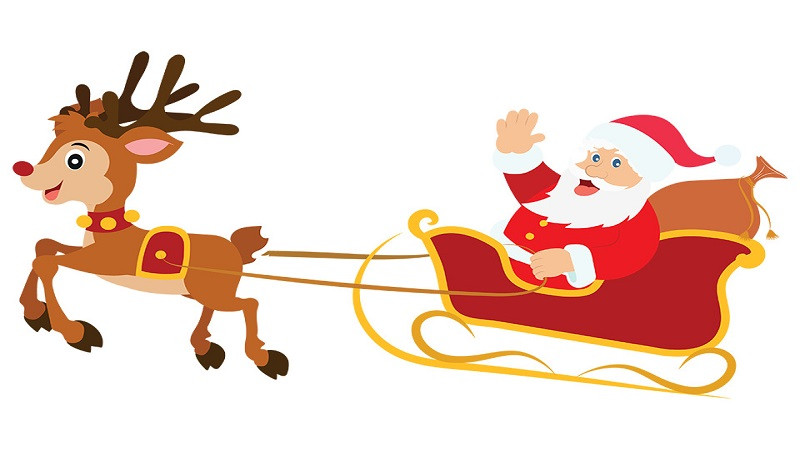 Hình ảnh Giáng sinh cute chú tuần lộc đội mũ Noel