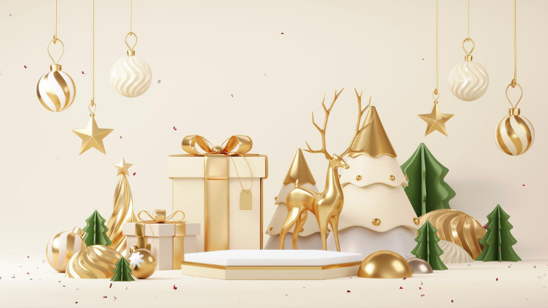 Hình ảnh Giáng sinh cute phong cách hoạt hình vui nhộn